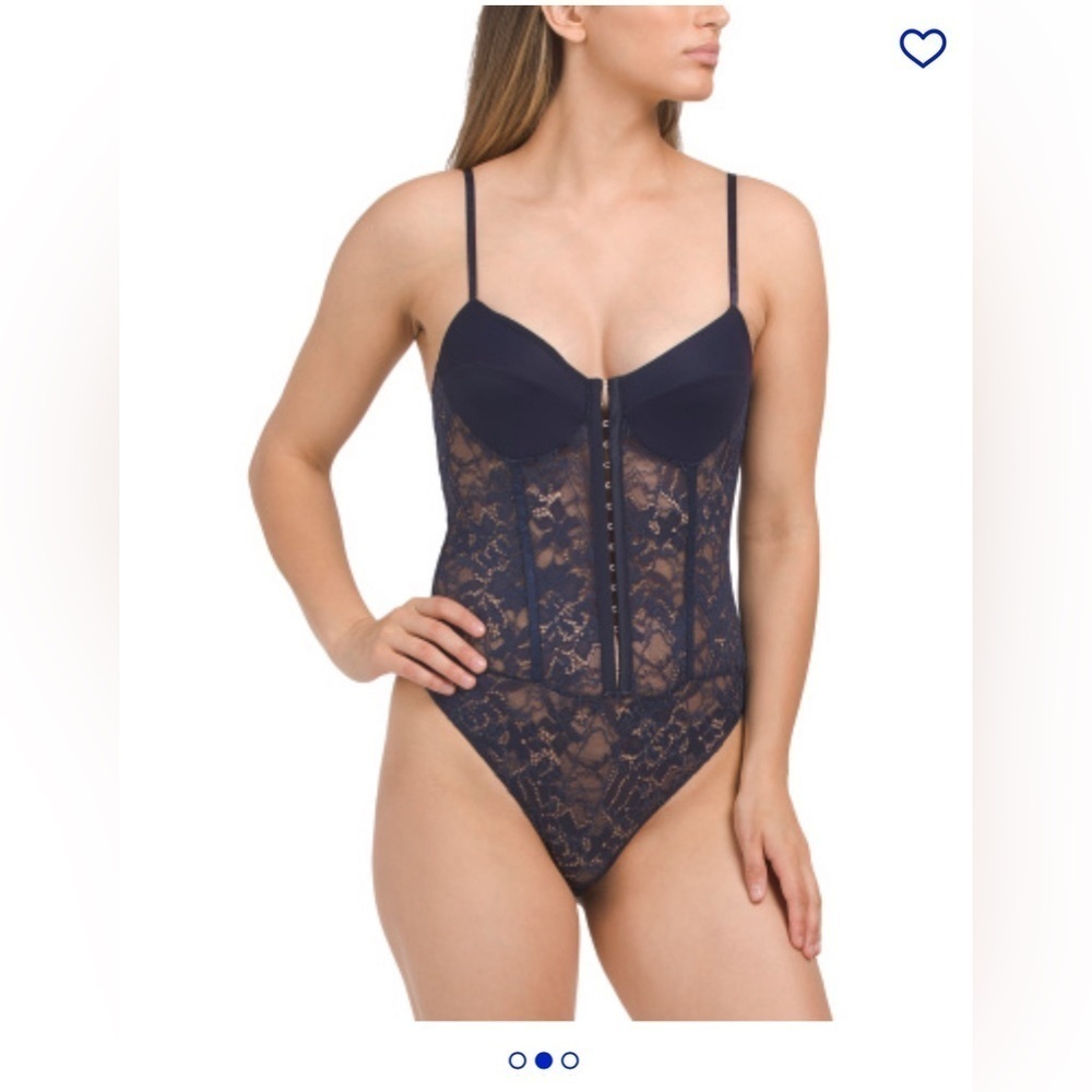 FREE PEOPLE Lace Night Rhythm Bodysuit Medium - Picture 2 of 3